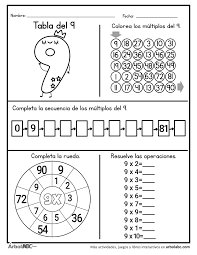 Operaciones De La Tabla Del 9 Arbol Abc En 2020 Tabla De Multiplicar Para Imprimir Tablas De Multiplicar Actividades Tabla Del 5