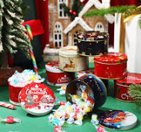 Amazon.com: Maxcheck 48 Pcs Round Christmas Cookie Tins with ...