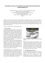 Tidak menyajikan drama series / seasons. Pdf Wearing Tests On Copper Coated With Diamond By Triboadhesion Jose Maria Rodriguez Lelis Academia Edu