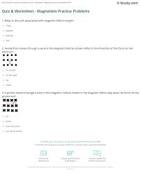 Quiz Worksheet Magnetism Practice Problems Study Com