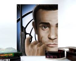 James Bond Sean Connery 10x8 Art Print by Martin Rowland