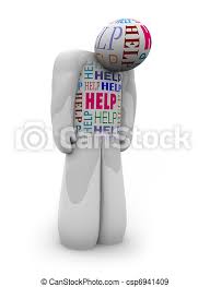 Eat more or less than usual. Help One Person Is Alone And Depressed In Need Of Care One Person Stands With Slumped Shoulders Looking Sad With The Word Canstock