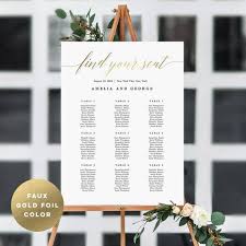 7 Sizes Wedding Seating Chart Template Editable Wedding Table Seating Chart Poster Sign Pdf Instant Download Modern Find Your Seat Msc