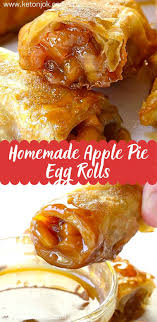 Homemade Apple Pie Egg Rolls Recipe Egg Roll Recipes Apple Pie Recipe Homemade Homemade Apple Pies
