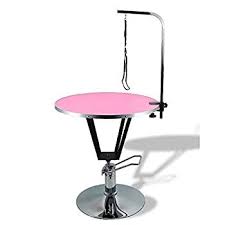 Dog Pet Grooming Table A Simple Folding For Non Slip Table Top Professional Pet Grooming Hydraulic Pump Lift Pink Lea In 2020 Pet Grooming Dog Grooming Pet Groomers