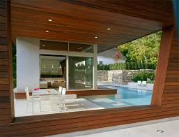 Adding a pool house to your poolside experience turns your backyard into a place to host guests or a getaway from the hustle and bustle of life. Outstanding Swimming Pool House Design By Hariri Hariri Architecture Digsdigs