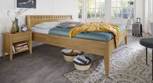Rückenschonendes und komfortables aufstehen vom bett setzt eine gewisse mindesthöhe der liegefläche voraus. Einzel Und Doppelbett In Komforthohe Wildeiche Massiv Lancy