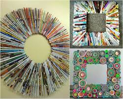 Basteln Mit Zeitungspapier Kreative Anwendungen Mit Anleitung Basteln Mit Zeitungspapier Bilderrahmen Basteln Mit Kindern Bilderrahmen Basteln