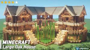 Minecraft 1.13 cozy medieval starter house tutorial! Minecraft Circle Large Oak House Tutorial L How To Build 24 Minecraft Cottage Minecraft Mansion Minecraft House Tutorials