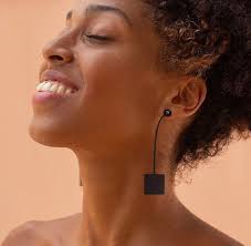 Pendientes de goma, Joyería reciclada, Joyería contemporánea, Regalo para  ella, Regalo de Navidad, Pendientes geométricos, Pendientes ligeros,