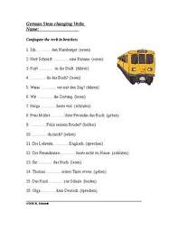 This Worksheet Focuses On Stem Changing Verbs Of The Present Tense In The German Language With 16 Short Answer Questions L Verb Worksheets German Grammar Verb