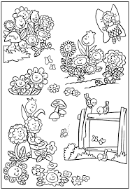 More 100 coloring pages from nature coloring pages category. Printable Fairy With Flowers Garden Coloring Page For Both Aldults And Kids
