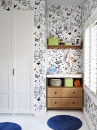 Schumacher Birds And Butterflies Wallpaper Canada Wallcovering Birds And Butterflies In Multi On White 2704420 Http Www Fschumacher Com Search Pro Bathroom Ambiance Sophisticated Nursery Nursery Wallpaper