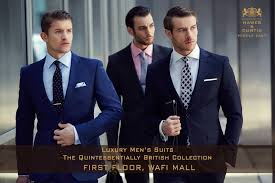 Our men's suit collection featuring considered cuts, premium fabrics and clever designs is just that. Korath Group The Quintessentially British Collection Spring Summer 2015 Men S Luxury Suits Now At Our Hawes Curtis Middle East Store In Wafi Mall Dubai U A E Facebook