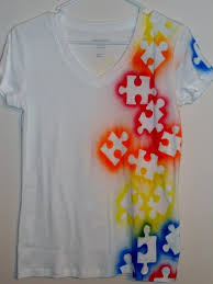 use puzzle pieces or other shapes to create your own t shirt designs fun diy crafts autism awareness tee crafts diy fashion