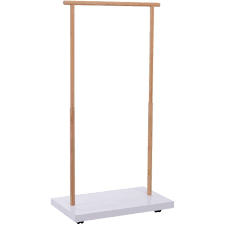 Https Cdn Manomano Com Portant Vetements Sur Roulettes Design Cosy Chic Dim 80l X 45l X 150h Cm Mdf Blanc Bambo Estantes Para Ropa Estante Almacenaje De Ropa