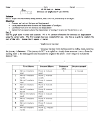 Amy runs 2 miles south, then turns around and runs. 34 Distance And Displacement Worksheet Answer Key Worksheet Resource Plans