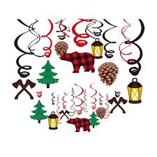 I used the camping theme one time and found lots of stuff called arctic north woods bulletin board set, etc. Girls Lumberjack Party Supplies Buffalo Plaid Garland Bunting Banner For Kids Boys Buffalo Plaid Happy Birthday Banner Lumberjack Cc Home Buffalo Plaid Baby Shower Decorations Camping Theme Baby Shower Birthday Party Decoration S Event