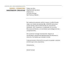 Escriba una carta de recomendación para un profesional de la empresa. Modelos Y Ejemplos De Cartas De Recomendacion Personal Y Laboral