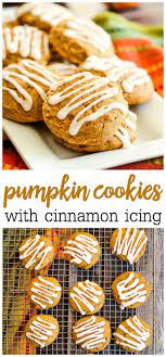 Iced Pumpkin Cookies Recipe Iced Pumpkin Cookies Cinnamon Icing Pumpkin Recipes