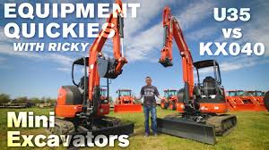 Kubota Mini Excavators Comparison Kx040 Vs U35