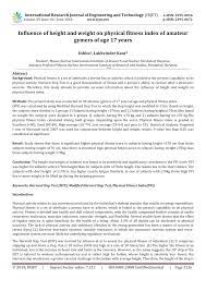 This journal is the joint scientific publication of the deutsche vereinigung für sportwissenschaft (german association of sports science), . Pdf Influence Of Height And Weight On Physical Fitness Index Of Amateur Gymers Of Age 17 Years