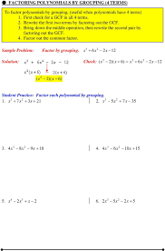 Factoring a polynomial with four terms by grouping. Chapter R 4 Factoring Polynomials Pdf Free Download