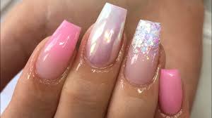 Aliexpress carries many acrylic nail nails glitter related products, including acryl builder , crystal liquid , cos coscelia , acrylic liquid for nail art , acryl polymer , a polymer clear. Glitter Pink Acrylic Nails Tapered Square Youtube