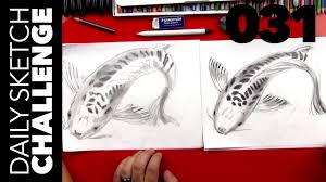 How To Sketch A Koi Fish Advanced Youtube Koi fish used in a fantasy setting are often embellished with japanese flowers and other items that draw symbolism in the chinese or japanese. how to sketch a koi fish advanced