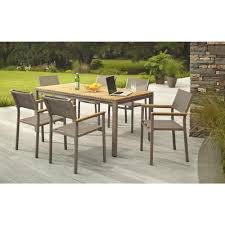 Hampton Bay Barnsdale Teak 7 Piece Patio Dining Set Set T1840 C2011 The Home Depot Teak Patio Furniture Modern Patio Furniture Patio Furniture Sets
