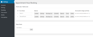 Features Appointment Hour Booking