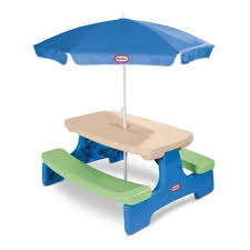 Little Tikes Easy Store Picnic Table With Umbrella 050743629952 Little Tikes Picnic Table Picnic Table With Umbrella Kids Picnic Table