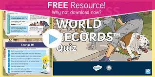 The guinness world records book is the most stolen from public libraries. Free Guinness World Records Classroom Quiz Powerpoint