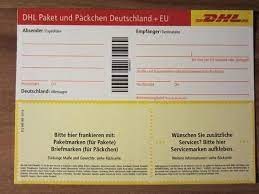 Für mit oder grüner unterstreichung gekennzeichnete. Dhl Paketschein Ohne Drucker