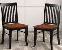 Set Of 2 Traditional Sturdy Two Tone Solid Wood Slat Back Dining Chair Furniture Diningchairs Dining Chairs Furniture Chair Wood Slats