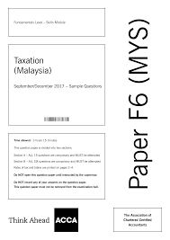 The government had earlier announced the reduction to 25% from the current 26% for personal income tax, for the assessment year 2015 onward. Https Www Accaglobal Com Content Dam Acca Global Pdf Students Acca F6 Exampapers Mys F6mys 2017 Sept Dec Q Pdf