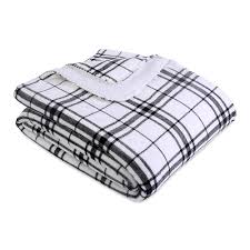 Shop pendleton's plaid & striped throw blankets now. Berkshire Blanket Christmas Velvetloft Sherpa Reversible Super Soft Cozy Warm Throw Blanket Navy Plaid 60 X 70 Walmart Com Walmart Com