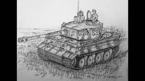How To Draw A Tiger I Tank - Youtube