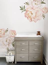 Peony Flowers Wall Stickers White Peonies Wall Art Flower Wall Stickers Wall Stickers Vintage Floral Wall Decals