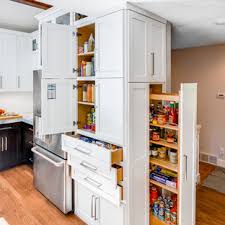 Doors and wide drawer for added strength and adjustable metalreinforced shelves each capable of holding lbs this storage hidden and bathroom or best offer. Tall Corner Pantry Cabinet Houzz