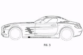 2012 Mercedes Benz Sls Amg Roadster Revealed In Patent Designs Carscoops