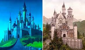 Eyvind earle was a background artist that worked with walt disney on multiple projects, including the background designs from the movie sleeping beauty. Disney Movies Real Life Locations From Princesses Castle To Up Sleeping Beauty Meredith S Tibjash