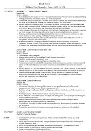 executive administrator resume samples