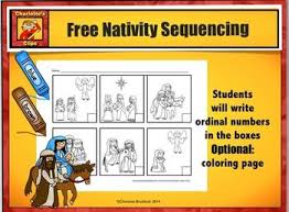 Birth Of Jesus Story With Pictures Printable Free Nativity Sequencing Sheet To Help Students Visualize The Order Of Events Surrounding The Birth Of Jesu The Nativity Story Classroom Freebies Bible Lessons
