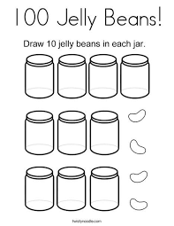 100 Jelly Beans Coloring Page Jelly Beans Coloring Pages School Coloring Pages