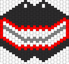 Tokyo Ghoul Mask Kandi Pattern Kandi Mask Patterns Kandi Patterns Anime Pixel Art