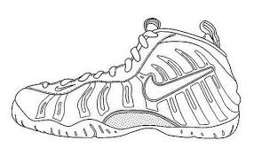 Nike Air Humara Coloring Page Shoes Sneakers Drawing Sneakers Sketch Shoe Template