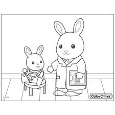 Calico critters coloring pages to download and print for free. Coloring Calico Critters