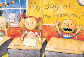 On every page were pictures of david doing things he was not supposed to do — and these words: David Gets In Trouble By David Shannon