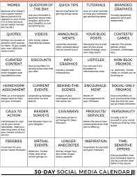 30 Days Of Social Media Content Free Content Calendar Chloe Social Social Media Calendar Marketing Strategy Social Media Social Media Strategies